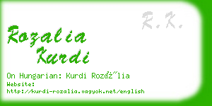 rozalia kurdi business card
